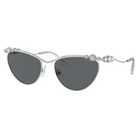 Sunglasses, Oval shape, SK7017, Silver Tone by SWAROVSKI