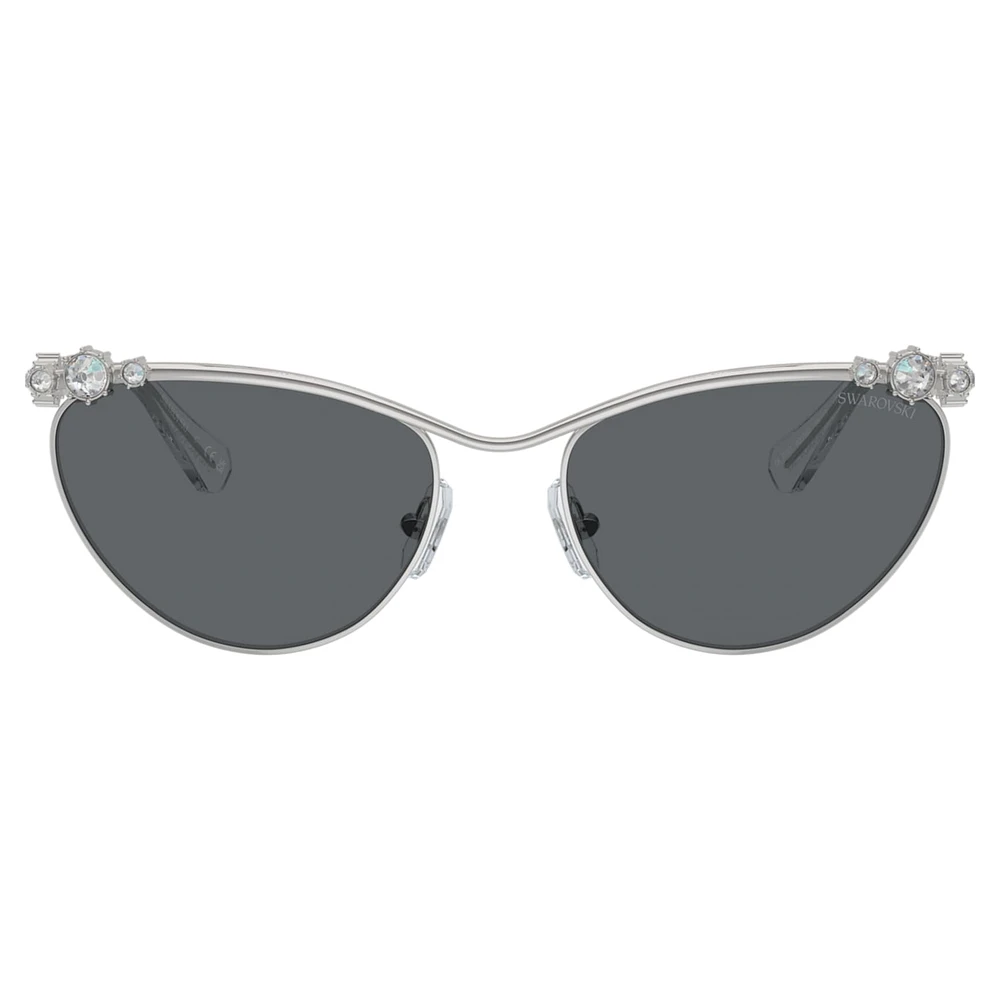 Sunglasses, Oval shape, SK7017, Silver Tone by SWAROVSKI