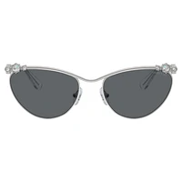 Sunglasses, Oval shape, SK7017, Silver Tone by SWAROVSKI