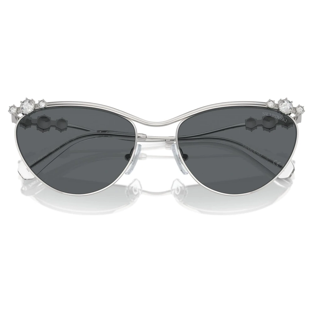 Sunglasses, Oval shape, SK7017, Silver Tone by SWAROVSKI