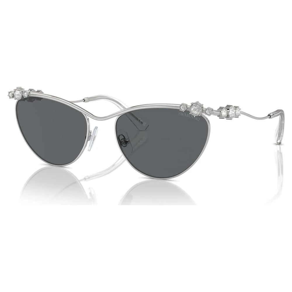 Sunglasses, Oval shape, SK7017, Silver Tone by SWAROVSKI