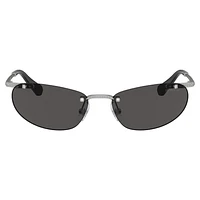 Sunglasses, Oval shape, Black by SWAROVSKI
