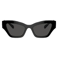 Sunglasses, Cat-Eye shape, Black by SWAROVSKI