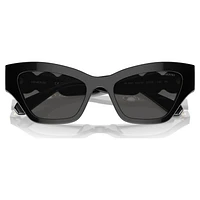 Sunglasses, Cat-Eye shape, Black by SWAROVSKI