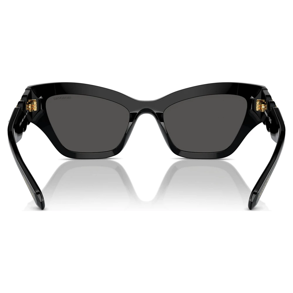 Sunglasses, Cat-Eye shape, Black by SWAROVSKI