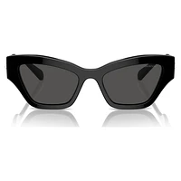 Sunglasses, Cat-Eye shape, Black by SWAROVSKI
