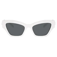 Sunglasses, Cat-Eye shape, White by SWAROVSKI