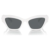 Sunglasses, Cat-Eye shape, White by SWAROVSKI