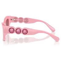 Sunglasses, Cat-Eye shape, Pink by SWAROVSKI