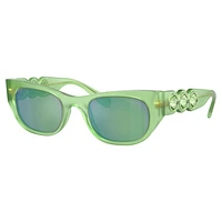Sunglasses, Oval shape, SK6022, Green by SWAROVSKI