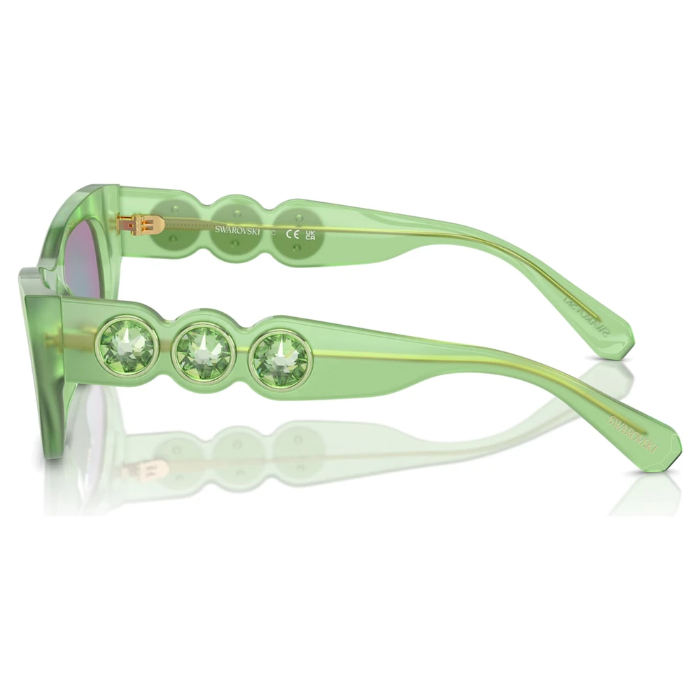 Sunglasses, Oval shape, SK6022, Green by SWAROVSKI