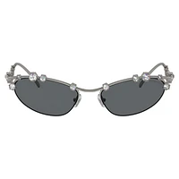 Sunglasses, Cat-Eye shape, SKU001, Silver Tone by SWAROVSKI