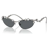 Sunglasses, Cat-Eye shape, SKU001, Silver Tone by SWAROVSKI