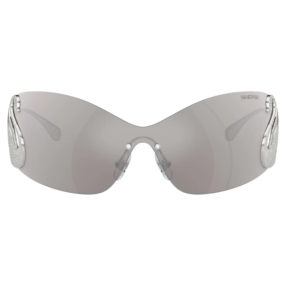 Sunglasses, Mask, Swan, SK7020, Silver Tone by SWAROVSKI