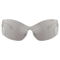 Sunglasses, Mask, Swan, SK7020, Silver Tone by SWAROVSKI