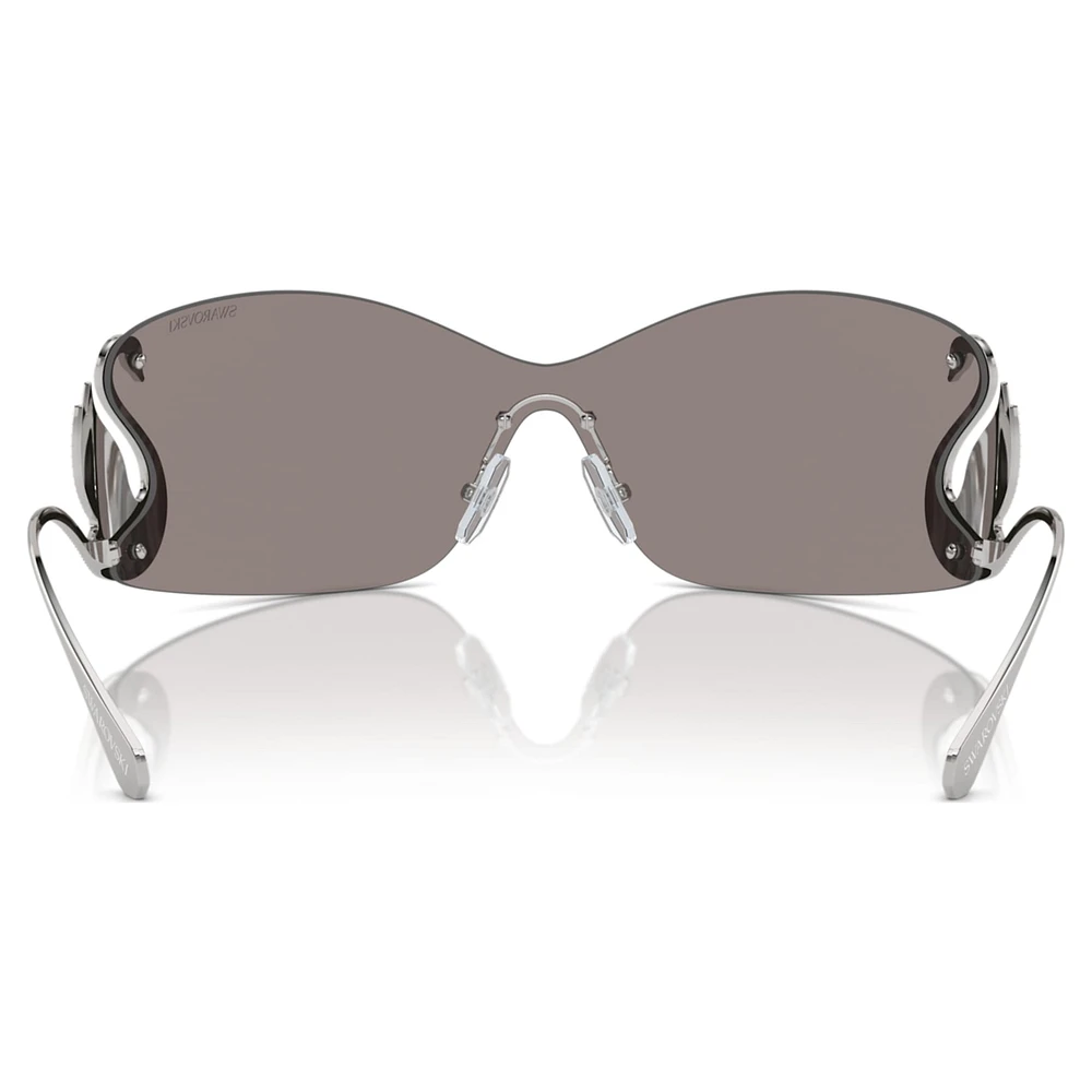 Sunglasses, Mask, Swan, SK7020, Silver Tone by SWAROVSKI