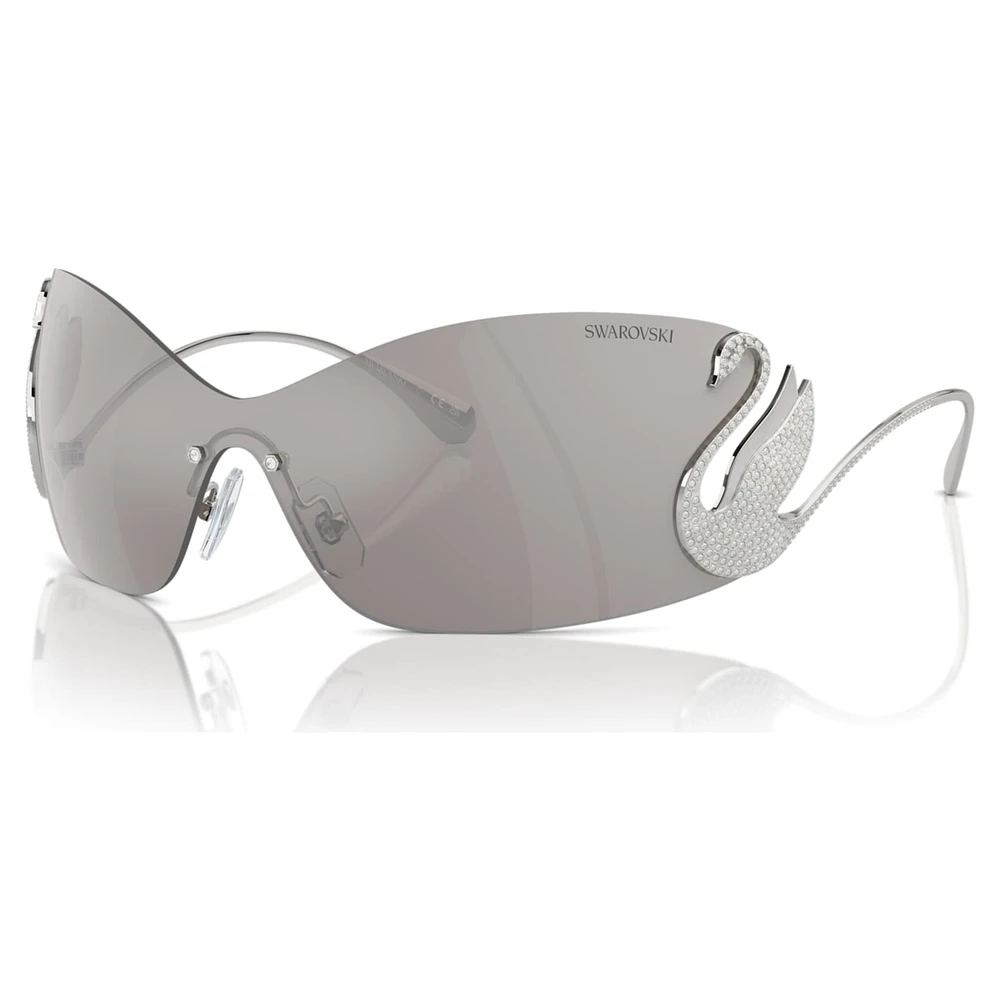 Sunglasses, Mask, Swan, SK7020, Silver Tone by SWAROVSKI