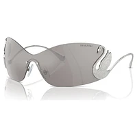 Sunglasses, Mask, Swan, SK7020, Silver Tone by SWAROVSKI