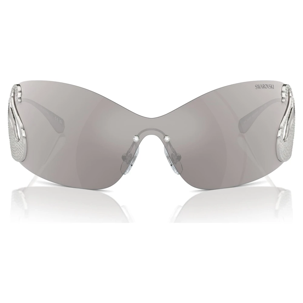 Sunglasses, Mask, Swan, SK7020, Silver Tone by SWAROVSKI