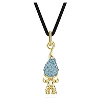 Good Luck Trolls pendant, Troll, Blue, Gold-tone plated by SWAROVSKI