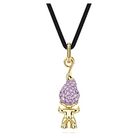 Good Luck Trolls pendant, Troll, Purple, Gold-tone plated by SWAROVSKI