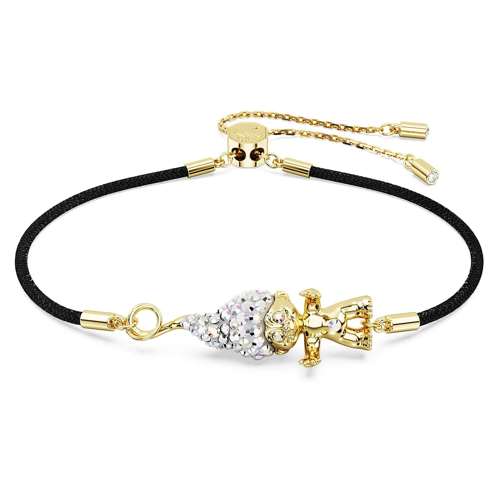 Good Luck Trolls bracelet, Troll, White, Gold-tone plated by SWAROVSKI