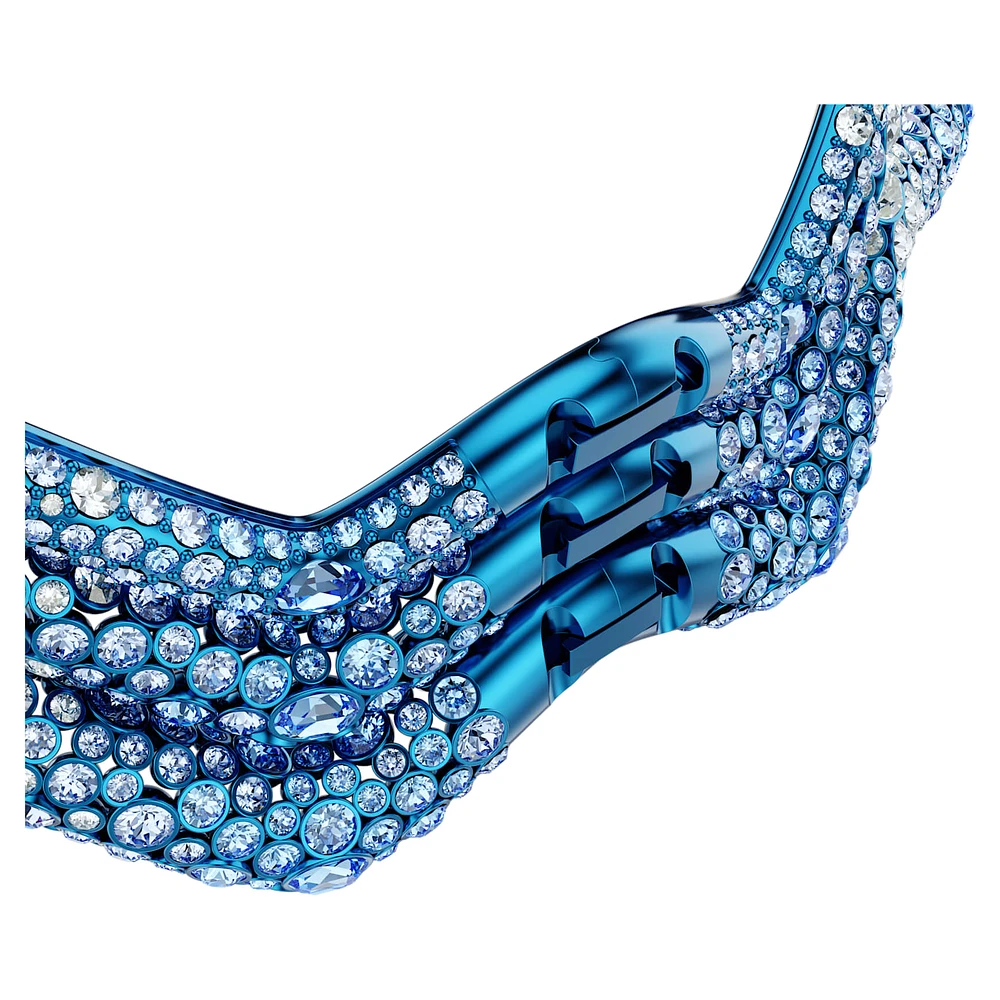 Sublima choker, Statement, Mixed cuts, Blue, Blue finish by SWAROVSKI