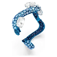 Sublima bangle, Mixed cuts, Blue, Blue finish by SWAROVSKI