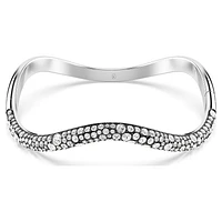 Sublima bangle, Round cut, White, Rhodium plated by SWAROVSKI