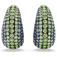 Sublima clip earrings, Round cut, Medium, Multicoloured, Ruthenium plated by SWAROVSKI