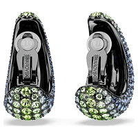Sublima clip earrings, Round cut, Medium, Multicoloured, Ruthenium plated by SWAROVSKI
