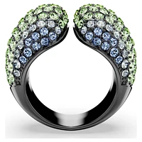 Sublima cocktail ring, Round cut, Multicoloured, Ruthenium plated by SWAROVSKI