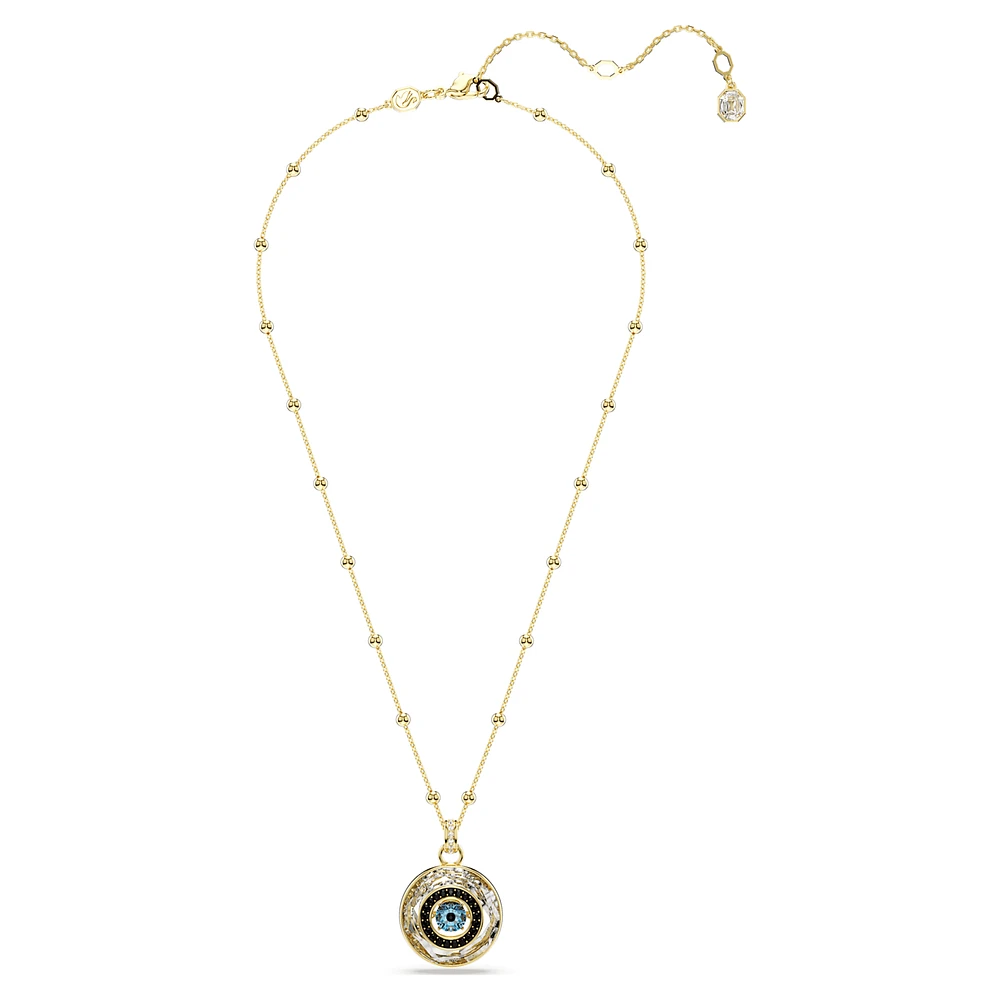 Symbolica pendant, Evil eye, Medium, Multicoloured, Gold-tone plated by SWAROVSKI