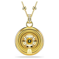 Symbolica pendant, Evil eye, Medium, Multicoloured, Gold-tone plated by SWAROVSKI
