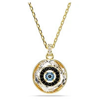 Symbolica pendant, Evil eye, Small, Multicoloured, Gold-tone plated by SWAROVSKI