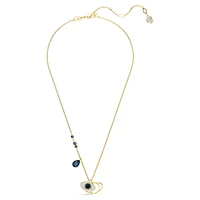 Symbolica pendant, Evil eye, Blue, Gold-tone plated by SWAROVSKI