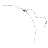 Idyllia necklace, Mixed cuts, Snowflake, White, Rhodium plated by SWAROVSKI