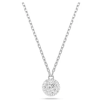Dextera pendant, Round cut, Sphere, White, Rhodium plated by SWAROVSKI