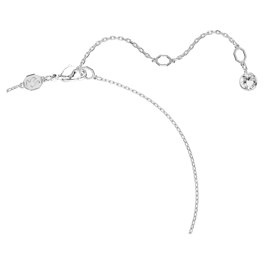 Dextera pendant, Round cut, Sphere, White, Rhodium plated by SWAROVSKI