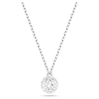 Dextera pendant, Round cut, Sphere, White, Rhodium plated by SWAROVSKI