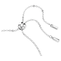Matrix Tennis bracelet, Mixed cuts, Blue, Rhodium plated by SWAROVSKI
