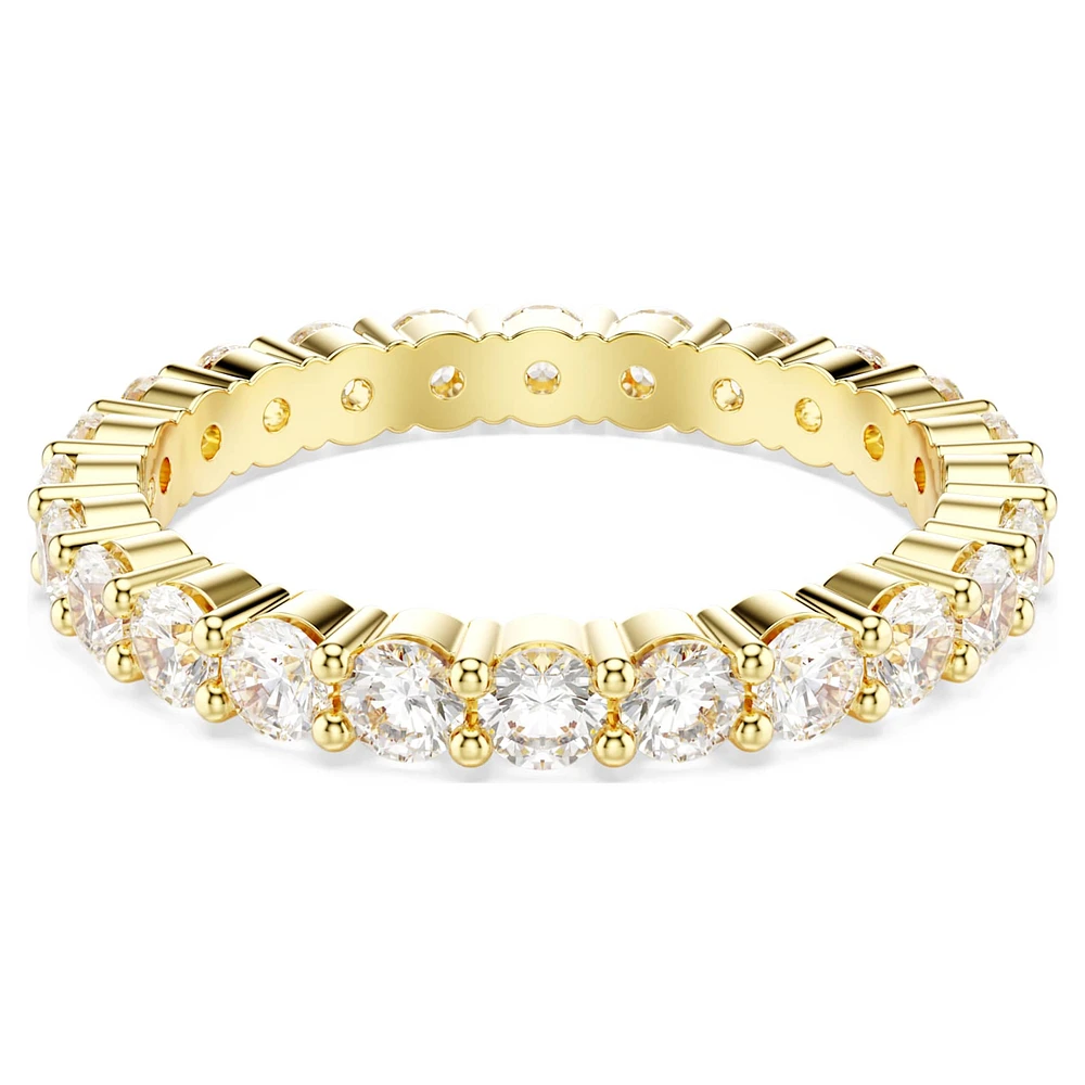 Stilla ring, Set (2), Round cut, White, Gold-tone plated by SWAROVSKI