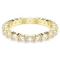 Stilla ring, Set (2), Round cut, White, Gold-tone plated by SWAROVSKI