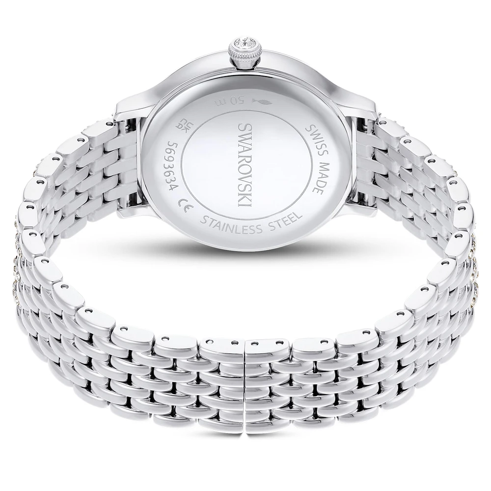 Imber watch, Swiss Made, Metal bracelet, Silver Tone, Stainless steel by SWAROVSKI
