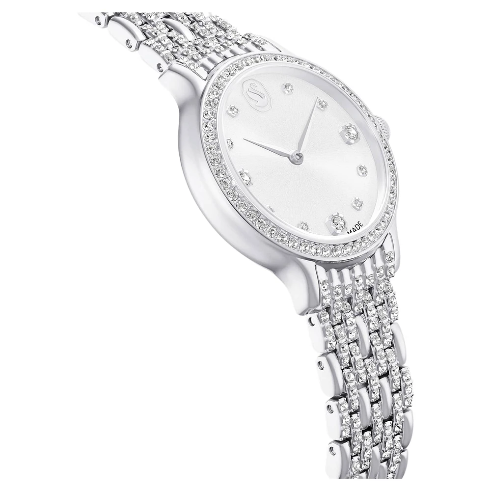 Imber watch, Swiss Made, Metal bracelet, Silver Tone, Stainless steel by SWAROVSKI
