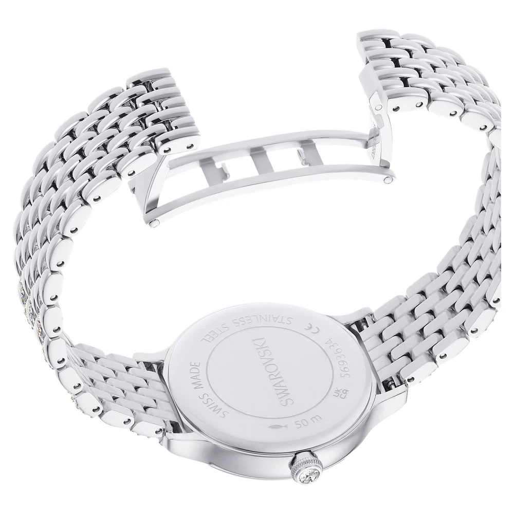 Imber watch, Swiss Made, Metal bracelet, Silver Tone, Stainless steel by SWAROVSKI