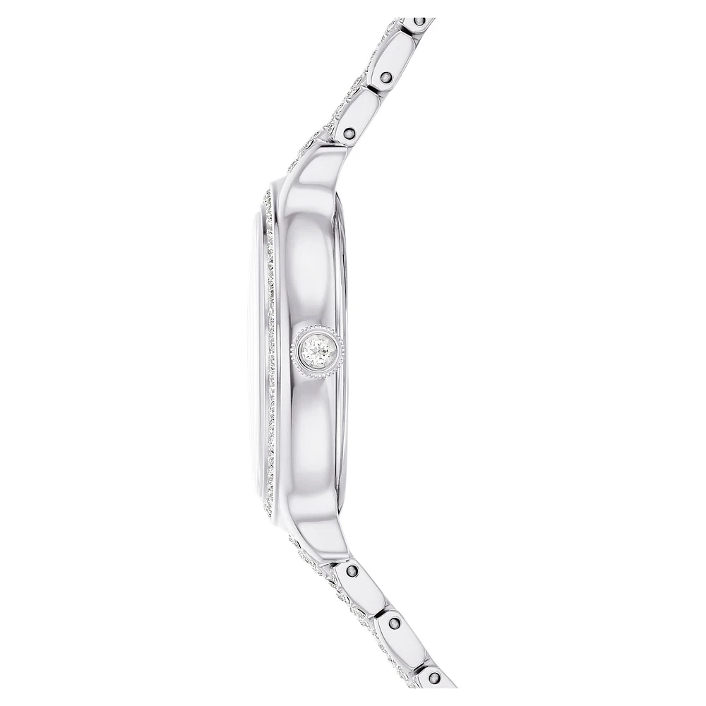 Imber watch, Swiss Made, Metal bracelet, Silver Tone, Stainless steel by SWAROVSKI