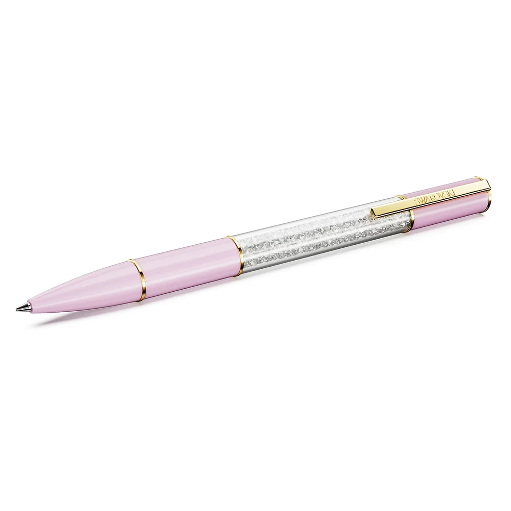Crystalline Lustre ballpoint pen, Pink, Gold-tone plated by SWAROVSKI