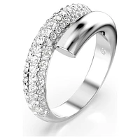 Dextera ring, White, Rhodium plated by SWAROVSKI