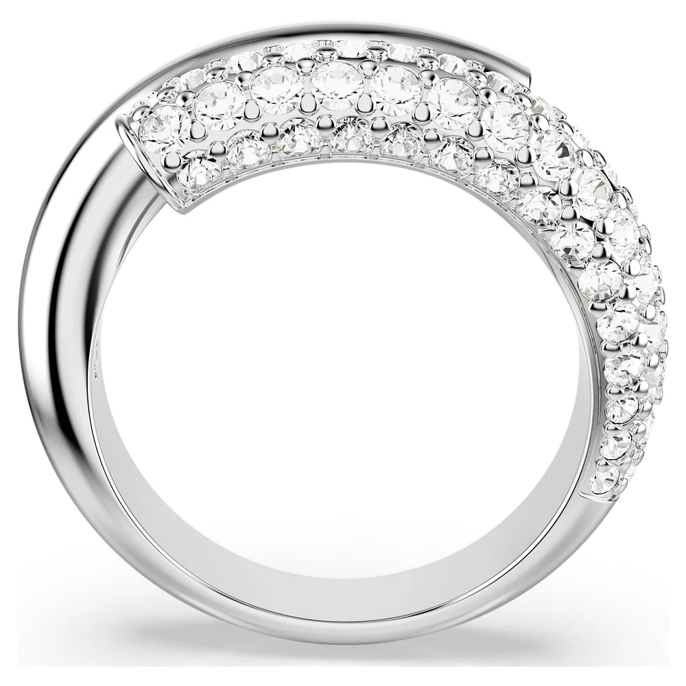 Dextera ring, White, Rhodium plated by SWAROVSKI